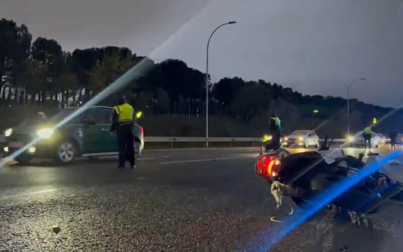 Accident moto vespre