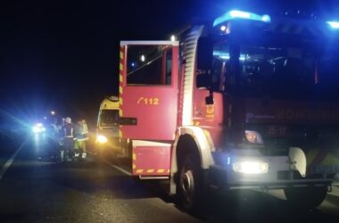 Bombers accident de nit