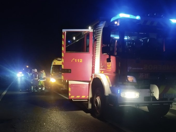 Bombers accident de nit